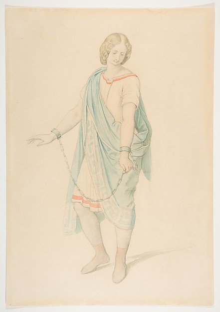 Moritz von Schwind, The soprano Karoline Hetzenecker in the role of Sesto in La Clemenza di Tito by W.A. Mozart