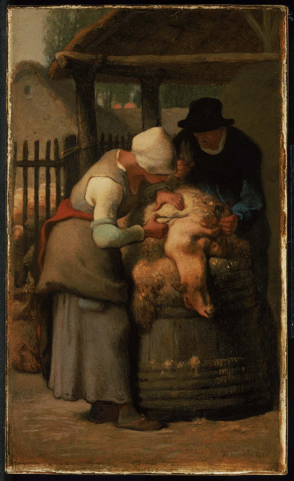 Jean-François Millet, Shearing Sheep