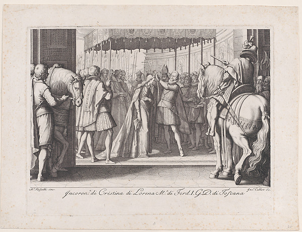 Jacques Callot, Couronnement de La Grande Duchesse (The Coronation of the Grand Duchesse), from "La Vie de Ferdinand Ier de Médicis série appelée aussi Les Batailles des Médicis" (The Life of Ferdinand I de'Medici also called The Medici Battles)