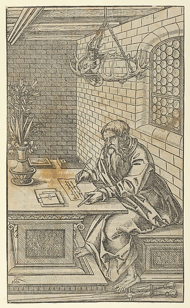 Lucas Cranach the Younger, Paul, from "The Four Evangelists and Three Apostles Sitting in Rooms"