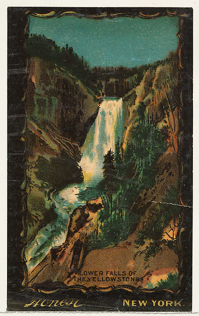 W. Duke, Sons & Co., Lower Falls of the Yellowstones, from the Transparencies series (N137) issued by W. Duke, Sons & Co. to promote Honest Long Cut Tobacco
