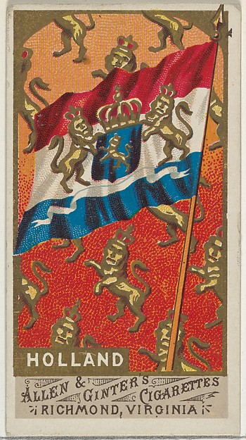Allen & Ginter, Holland, from Flags of All Nations, Series 1 (N9) for Allen & Ginter Cigarettes Brands