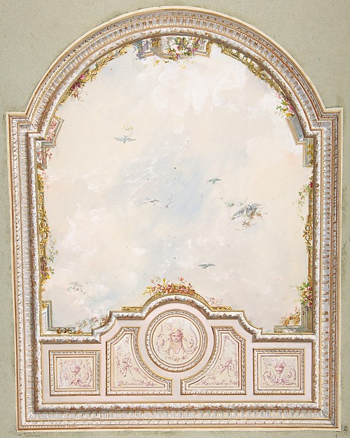 Jules-Edmond-Charles Lachaise, Deign for a ceiling a a trompe l'oeil sky