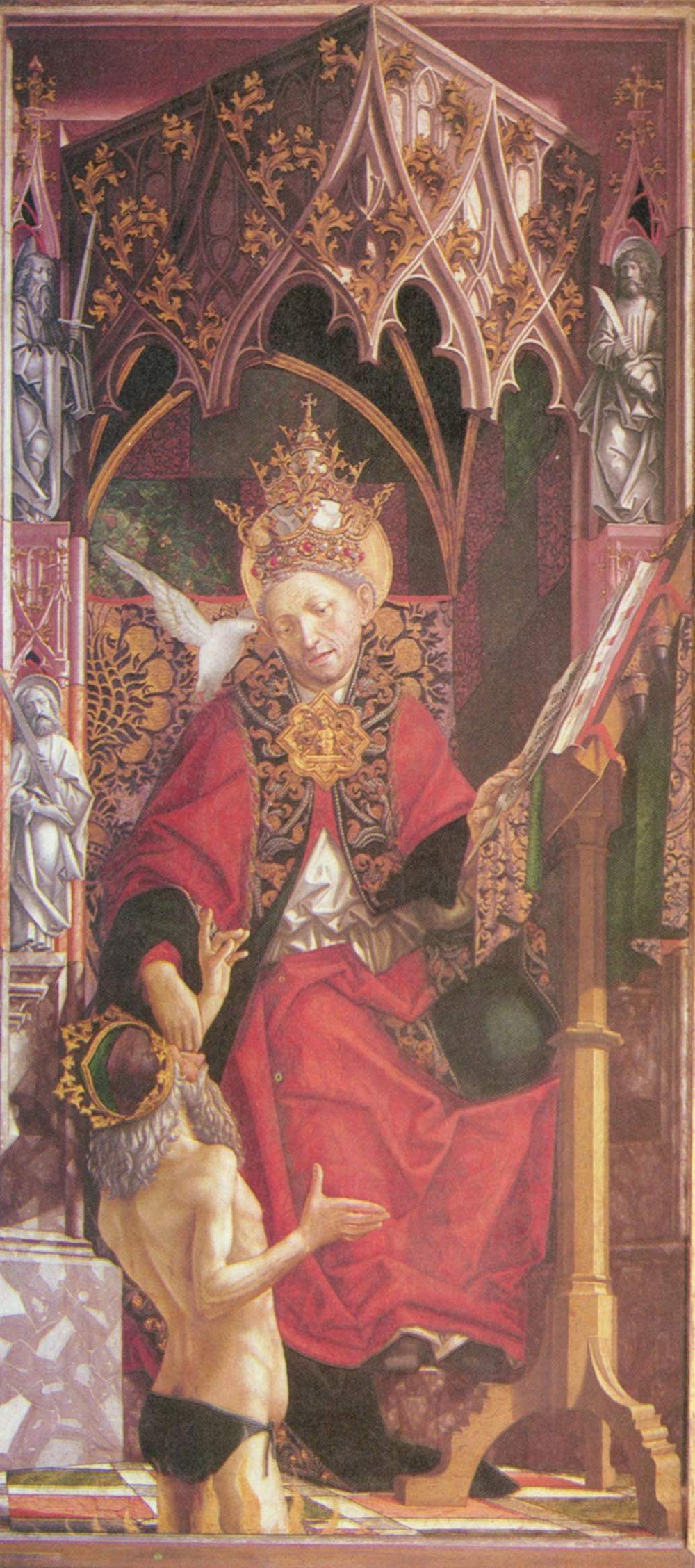 Michael Pacher, Kirchenväteraltar: Papst Gregor der Große