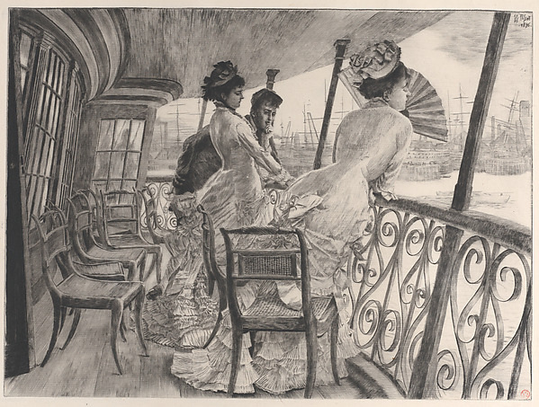 James Tissot, The Gallery of H.M.S. Calcutta (Souvenir of a Ball on Shipboard) (La galerie du "Calcutta" (Souvenir d'un bal à bord)