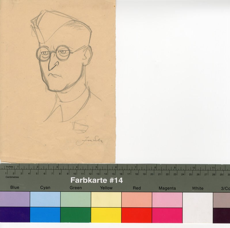 Jaan (author) Jensen, Drawing. Portrait.
