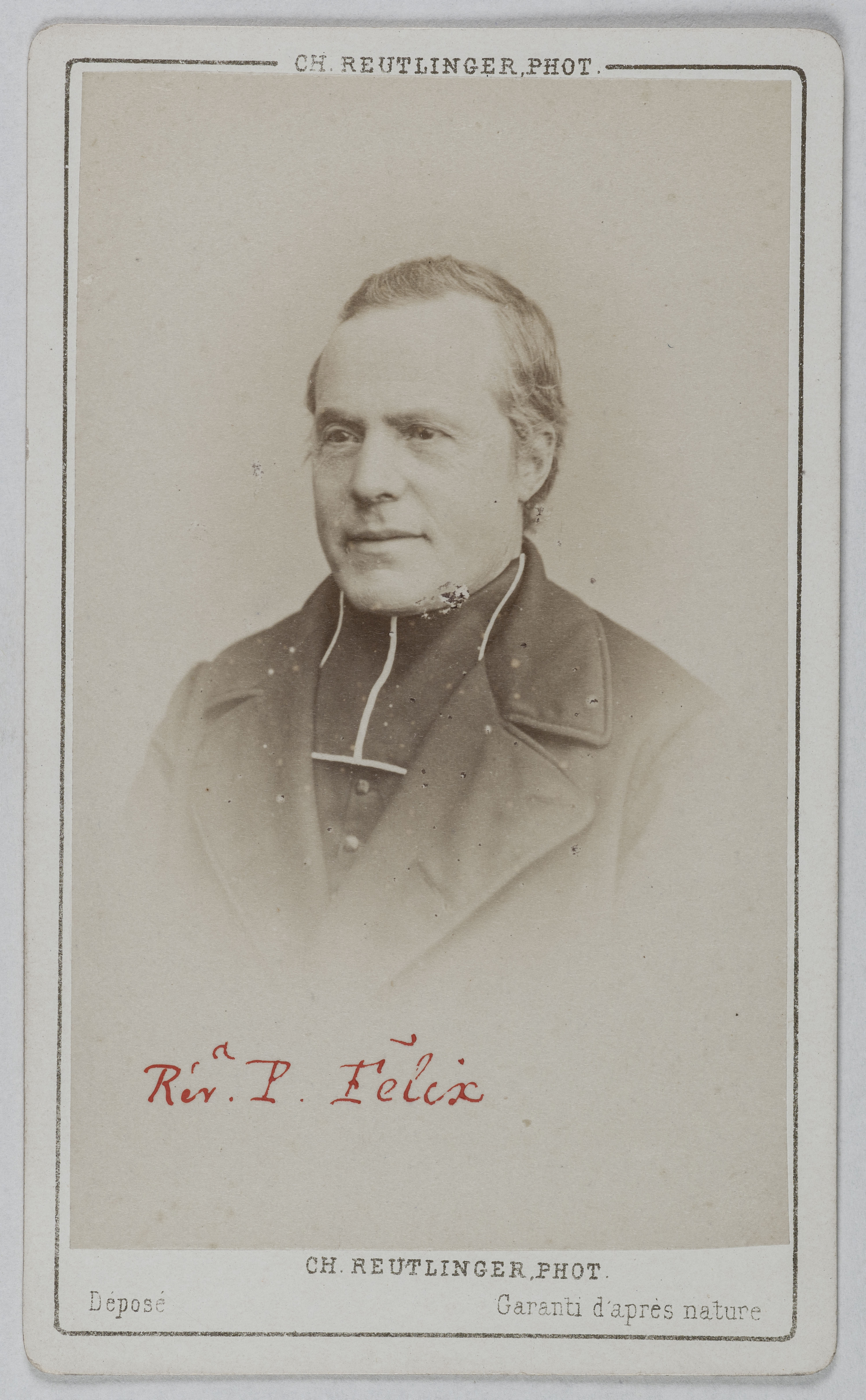 Charles Reutlinger, Portrait du Révérend Père Félix C. Joseph, (1810-1891), (prédicateur)
