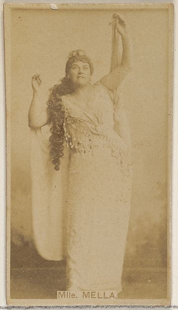 Allen & Ginter, Mlle. Mella, from the Actors and Actresses series (N45, Type 8) for Virginia Brights Cigarettes