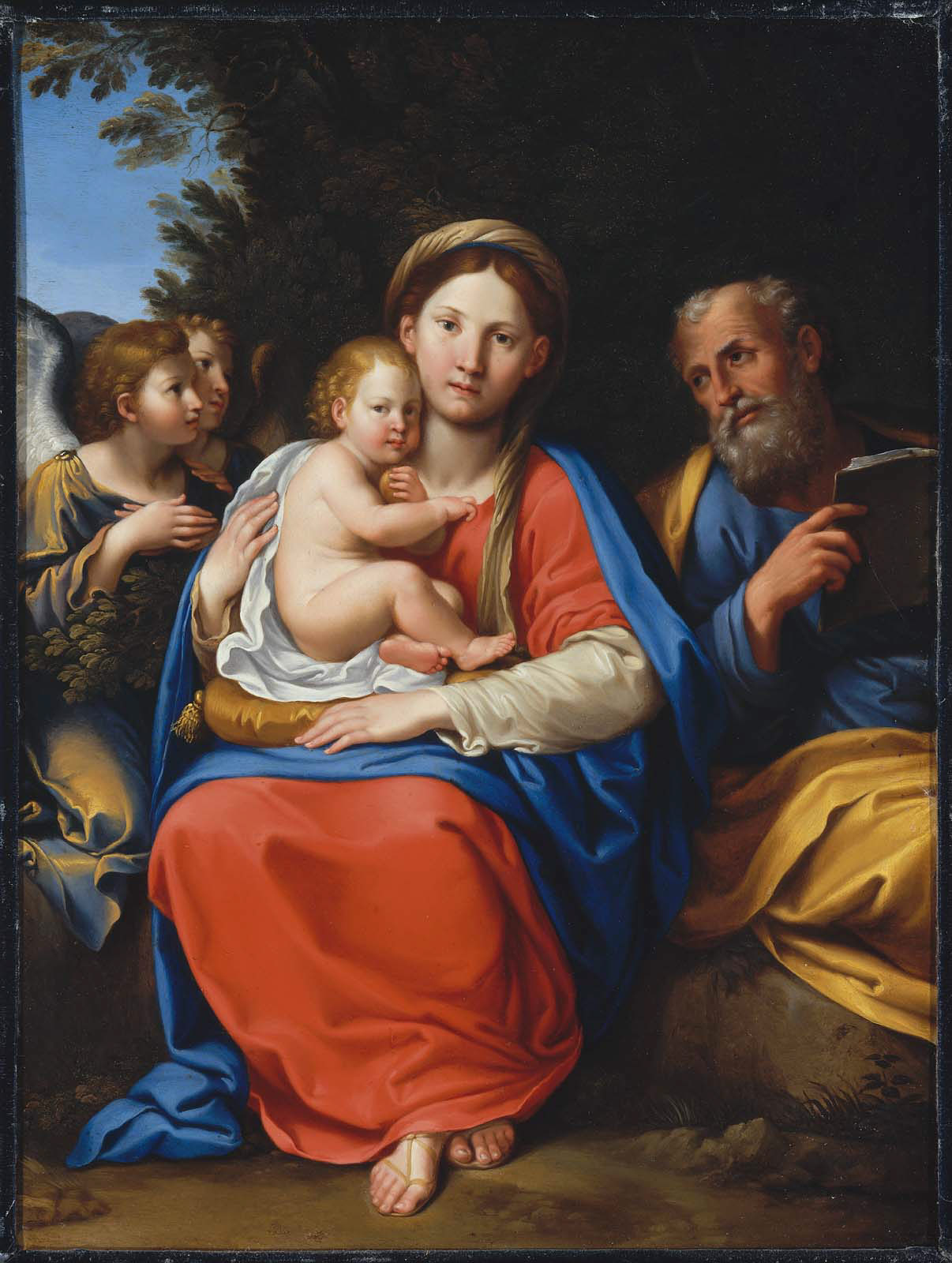 Francesco Albani, Holy Family with Angels