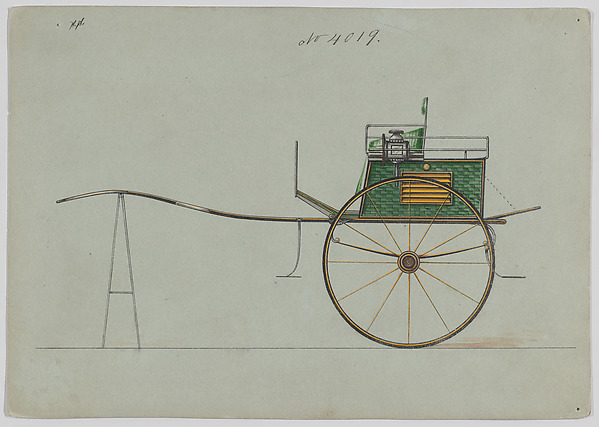 Brewster & Co., Design for Dog Cart or 2 Wheeler, no. 4019