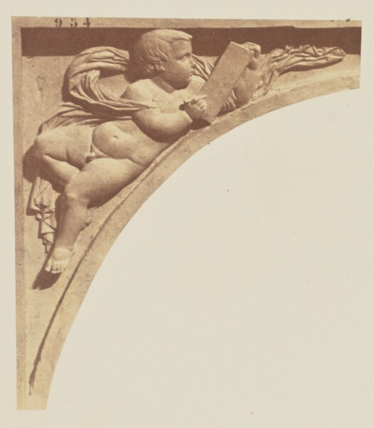 Édouard Baldus, [Tympanum of the Arch of the First Floor of the Pavillon Sully, Decoration of the Louvre, Paris]