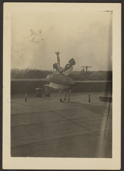 Louis Fleckenstein, [Two Dancers on Roof]
