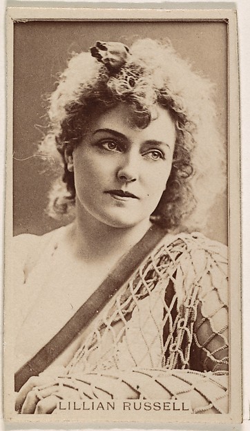 Kinney Brothers Tobacco Company, Lillian Russell, from the Actresses series (N245) issued by Kinney Brothers to promote Sweet Caporal Cigarettes