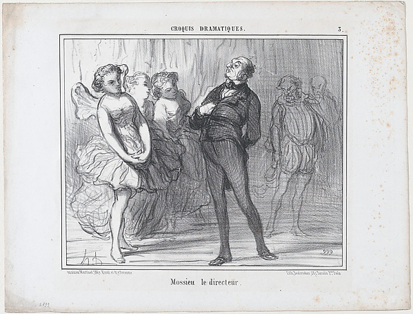 Honoré Daumier, Mossieu le directeur, from Croquis Dramatiques, published in "Le Charivari"