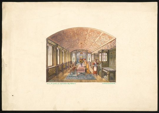 Fritz Klingholz, Villa Sirius, Baden-Baden: Ansicht des Speisezimmers