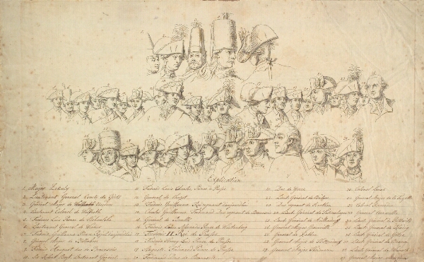 J.F. Clemens, Forklaringsblad til "Frederik den Store rider hjem efter en Revy ved Potsdam"