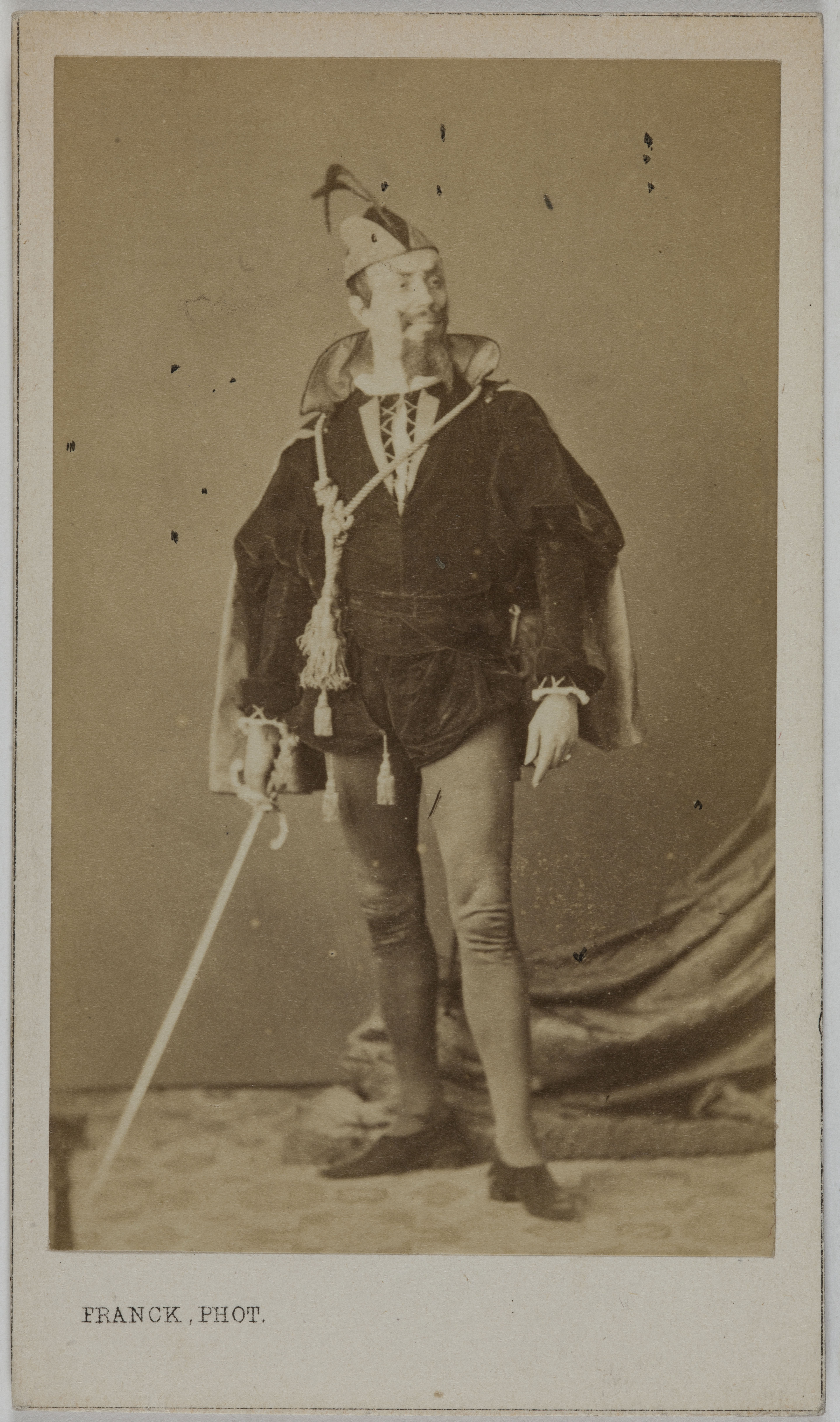 Franck, Portrait de Emile Balanqué (1826-1866), (basse, créateur du Méphistophélès - Faust), (chanteur au Conservatoire et au Théâtre Lyrique)