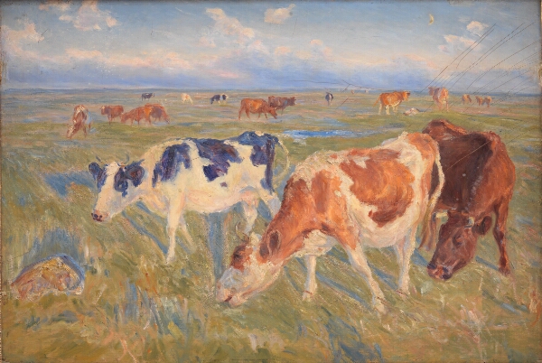 Theodor Philipsen, Græssende køer. Saltholm