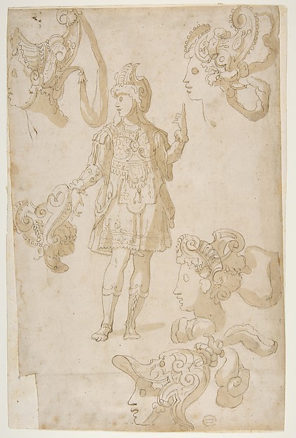 Rosso Fiorentino, Studies for a Costume