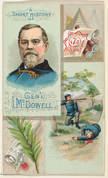 W. Duke, Sons & Co., A Short History: General Irvin McDowell, from the Histories of Generals series (N114) issued by W. Duke, Sons & Co. to promote Honest Long Cut Smoking and Chewing Tobacco