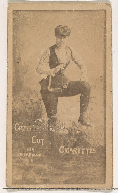 W. Duke, Sons & Co., Card Number 339, Miss Powel, from the Actors and Actresses series (N145-1) issued by Duke Sons & Co. to promote Cross Cut Cigarettes