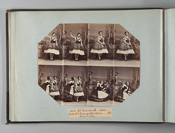 André-Adolphe-Eugène Disdéri, Mlle Mourawieff; Melle Mourawieff et Aline dans Giselle