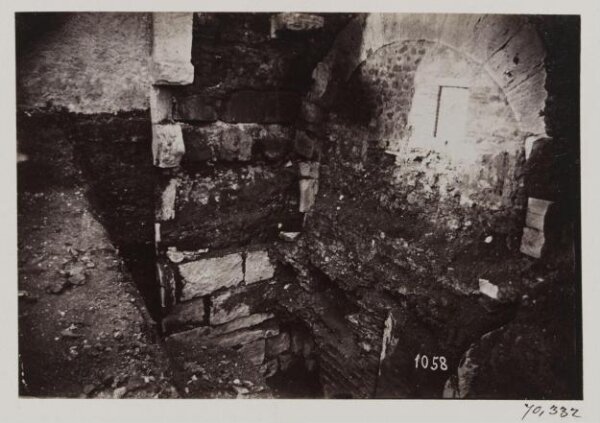 Parker, John Henry, Excavations, 1868 - Porta Chiusa, shewing early construction of northern jamb