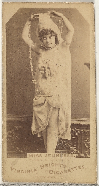 Allen & Ginter, Miss Jeunesse, from the Actors and Actresses series (N45, Type 1) for Virginia Brights Cigarettes