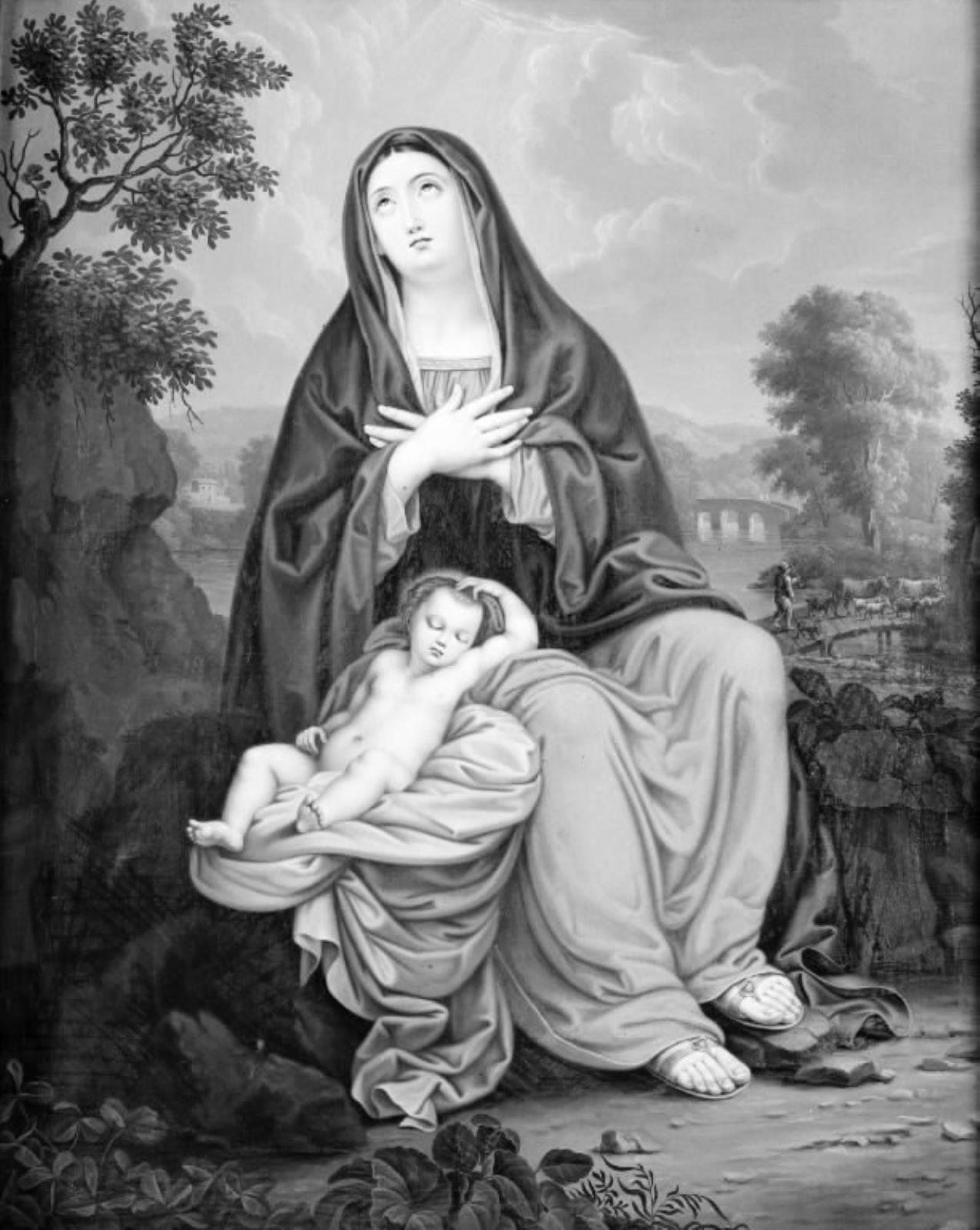 Carl Christian Seydewitz, Jomfru Maria med det sovende Jesusbarn i et landskab