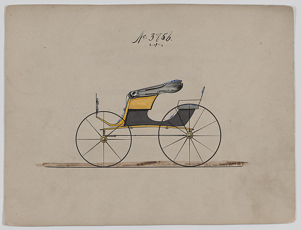 Brewster & Co., Design for Side Bar Phaeton, no. 3856