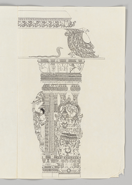 Unidentified, Shiva Ravananugrahamurti; woman holding a flywhisk; rearing yali