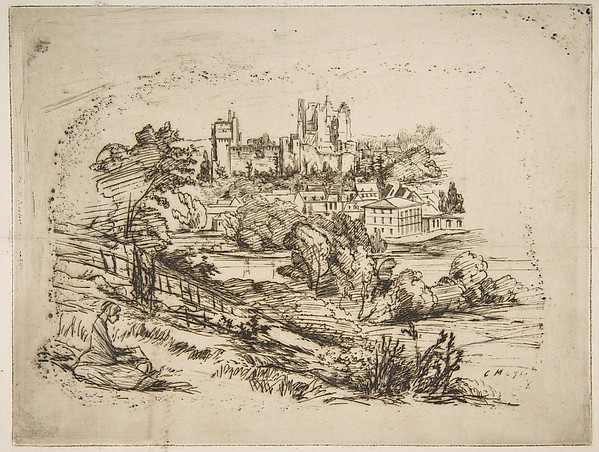 Charles Meryon, Ruines du Château de Pierrefonds (Ruins of the Château de Pierrefonds)