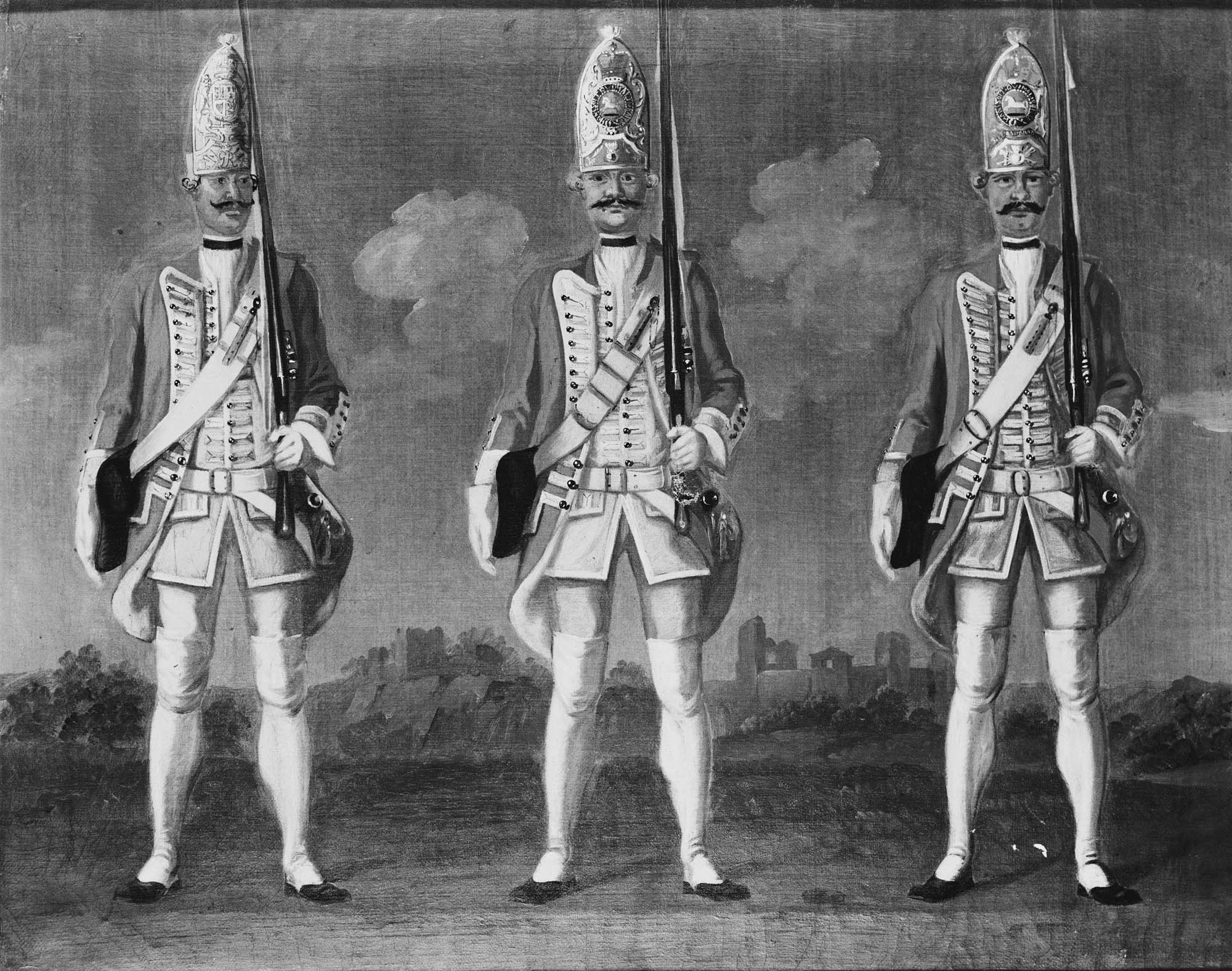 David Morier, Grenadiers, Infantry Regiments 7A "Wangenheim", 5A "Grote" and 6B "Soubiron"