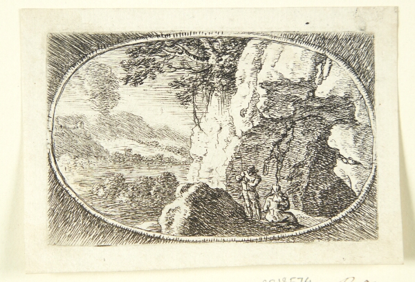 Herman van Swanevelt, Mand og kvinde ved en grotte