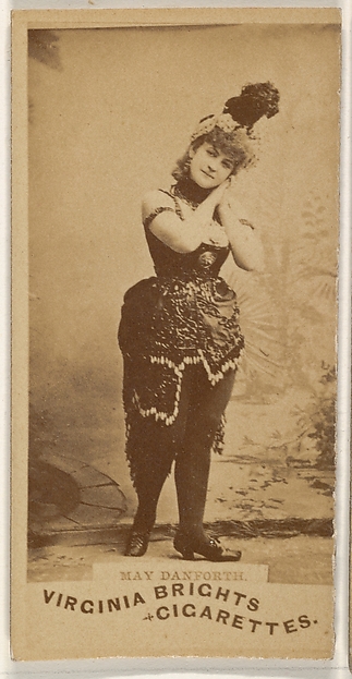 Allen & Ginter, May Danforth, from the Actors and Actresses series (N45, Type 1) for Virginia Brights Cigarettes