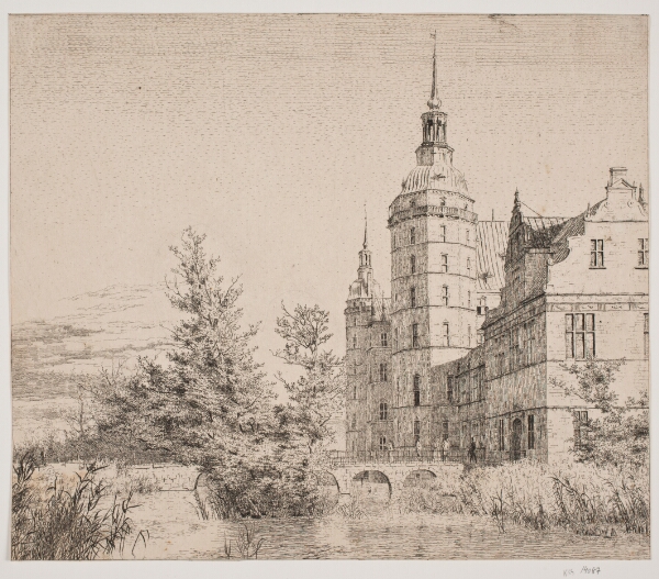 Christen Købke, Frederiksborg Slot. Parti ved Møntbroen