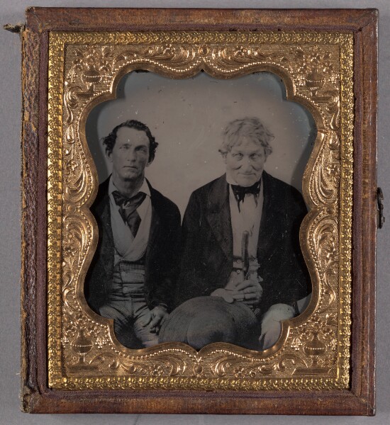 Unknown, [Portrait of Two Seated, Somewhat Dishelved Men]