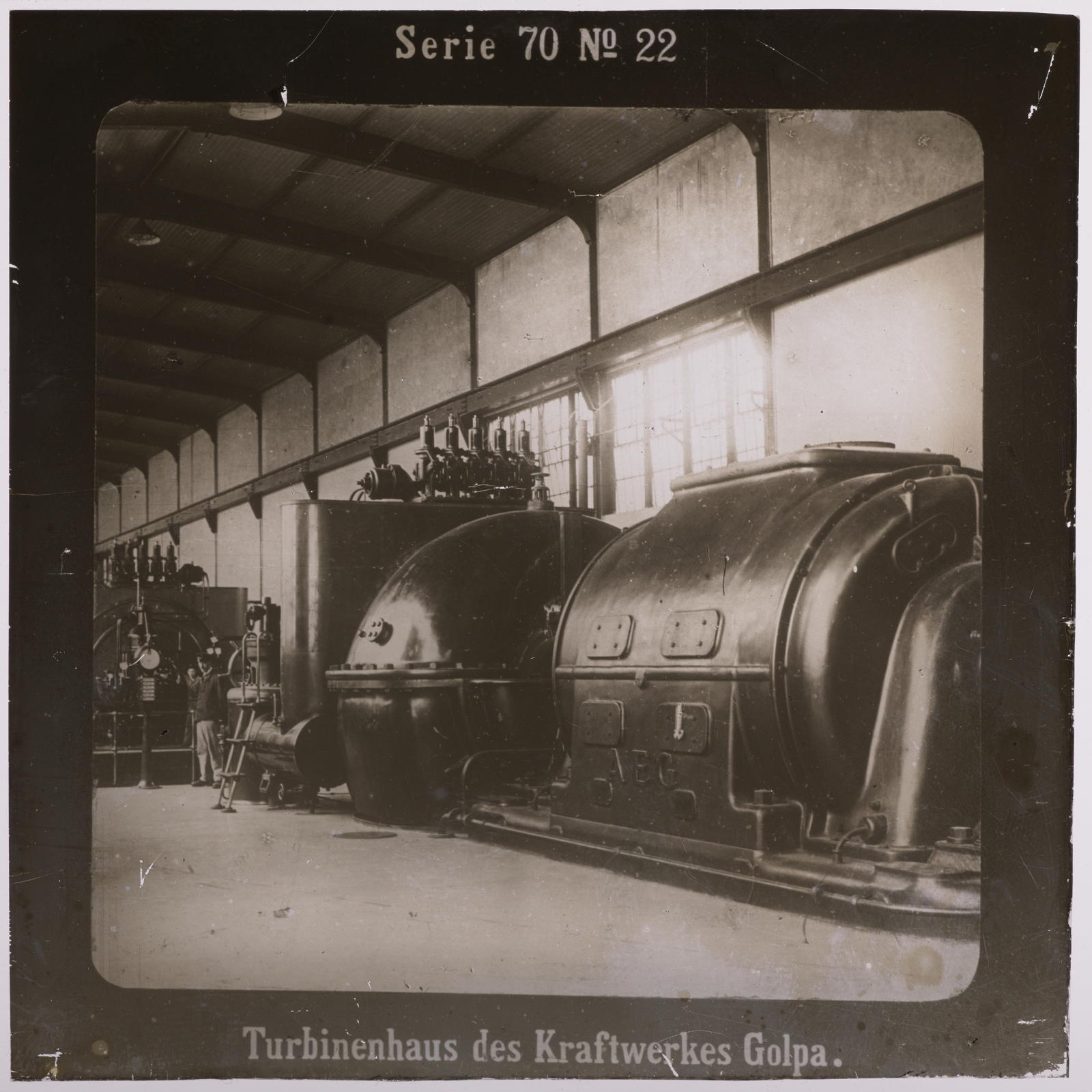 Desconegut, Turbinenhaus des Kraftwerkes Golpa Projection für Alle
