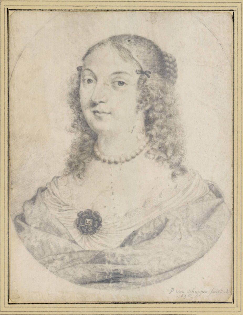 PietervanSchuppen, Marie Luise von Gozaga, Königin von Polen und Schweden (Brustbild im Oval)