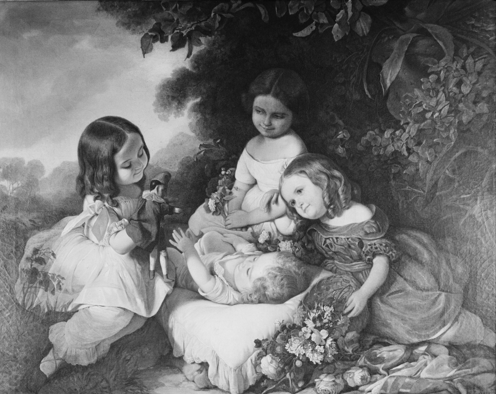 Johann Grund, Children Playing in a Landscape