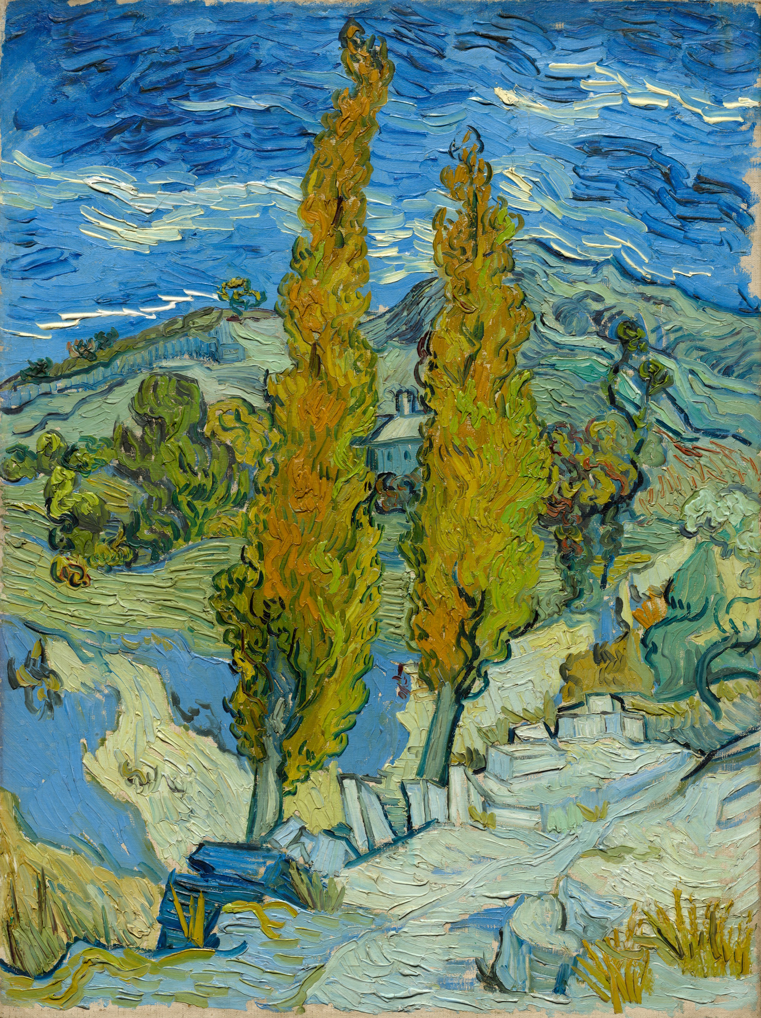 Vincent van Gogh, Two Poplars in the Alpilles near Saint-Rémy