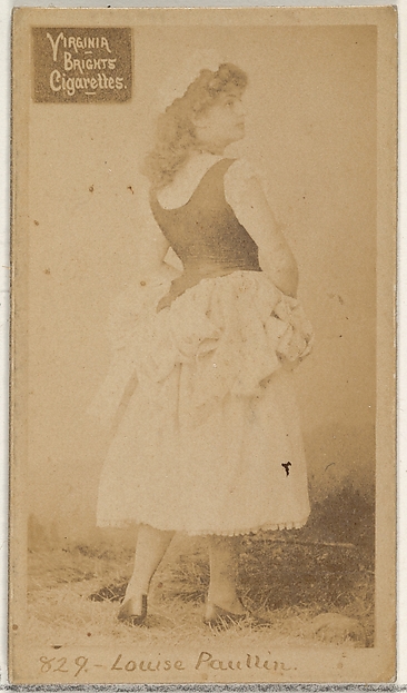 Allen & Ginter, Card 829, Louise Paullin, from the Actors and Actresses series (N45, Type 2) for Virginia Brights Cigarettes