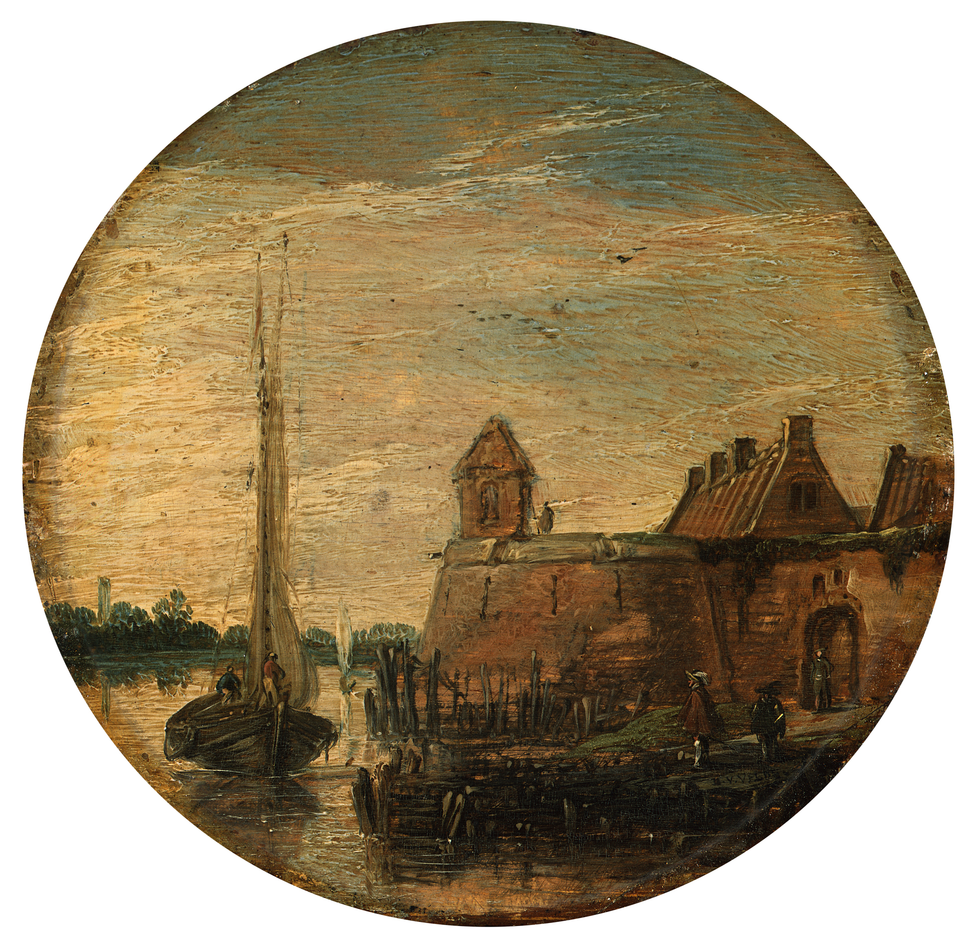 Esaias van de Velde, Bulwark at a Canal