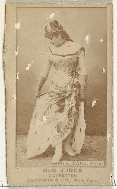 Goodwin & Company, Mlle. Caro, Paris, from the Actors and Actresses series (N171) for Old Judge Cigarettes