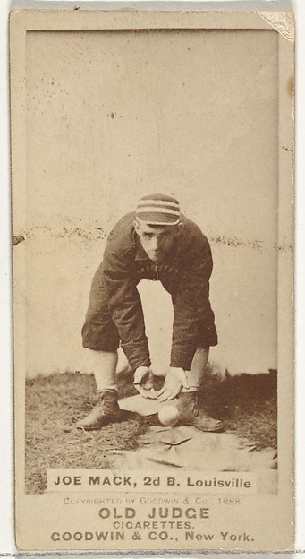 Goodwin & Company, Joseph "Reddy" Mack, 2nd Base, Louisville Colonels, from the Old Judge series (N172) for Old Judge Cigarettes