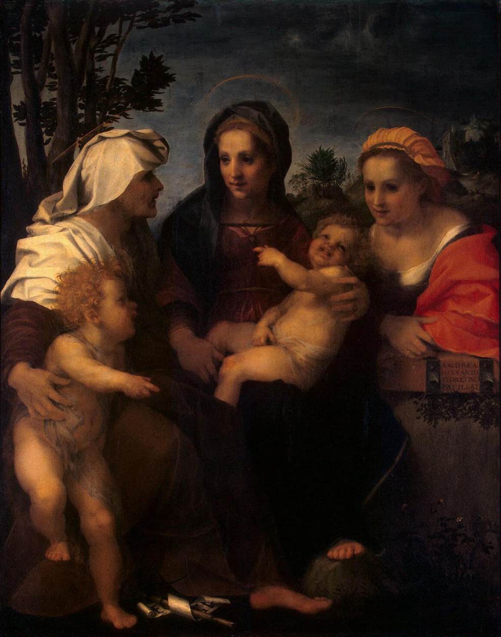 Andrea del Sarto, The Virgin and Child with St Catherine, St Elizabeth and St John the Baptist