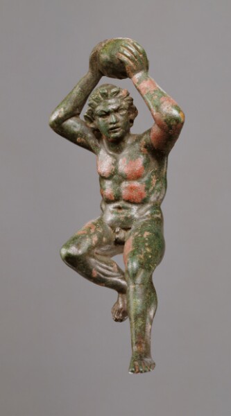 Unknown, Statuette of a Giant Hurling a Rock