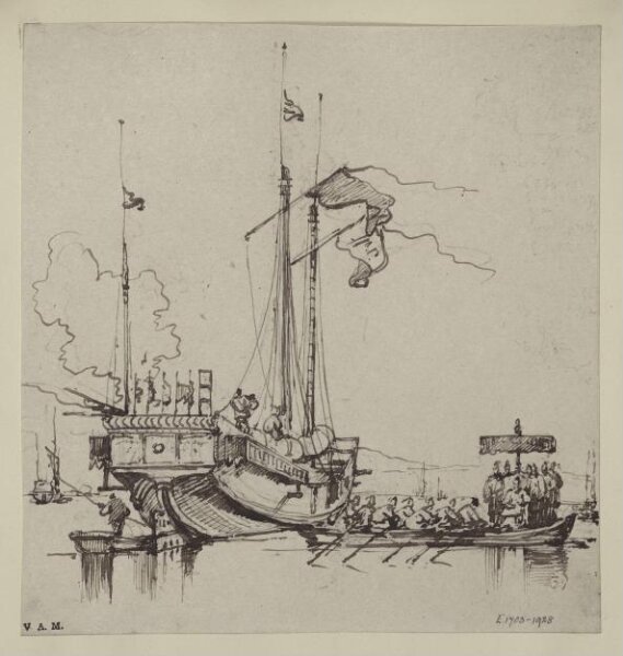 George Chinnery, A Chinese official approaching a junk