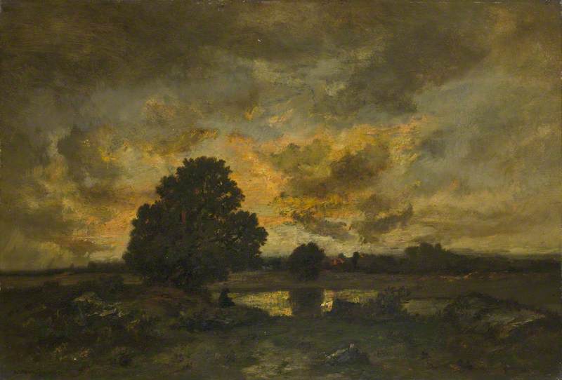 Narcisse Virgilio Díaz, Common with Stormy Sunset