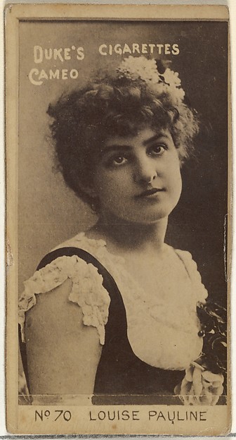 W. Duke, Sons & Co., Card Number 70, Louise Pauline, from the Actors and Actresses series (N145-4) issued by Duke Sons & Co. to promote Cameo Cigarettes